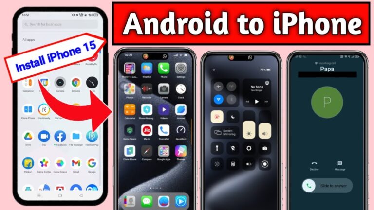 Android to iOS Change Android to iPhone 15